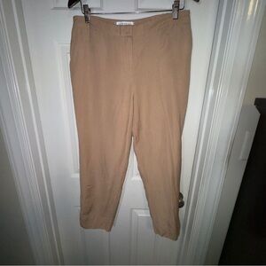 Kasper Tan Linen Ankle Length Dress Pants. Size 8. 30/26. Like New.